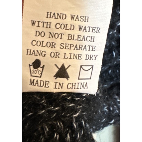 Windsor Womens Long Sleeve Distressd Boho grunge tunic long length sweater sz M - Picture 5 of 8